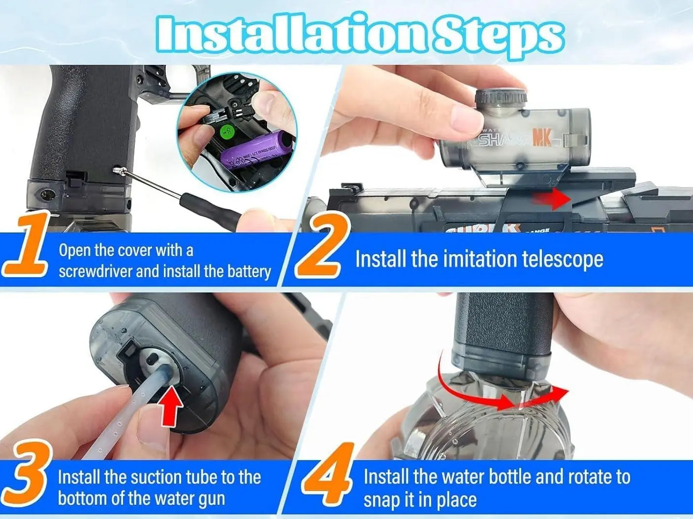 Electric Water Blaster - LED Muzzle Flash & 32ft Range 🌊🔫