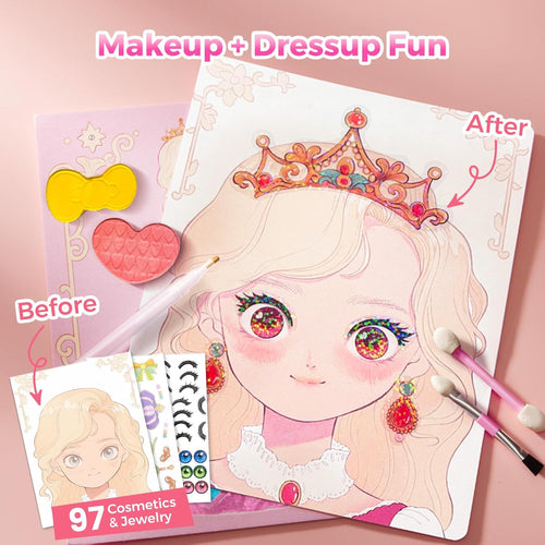 4-in-1 Princess Art Studio | Makeup, Gems & Foil Craft Book 👑